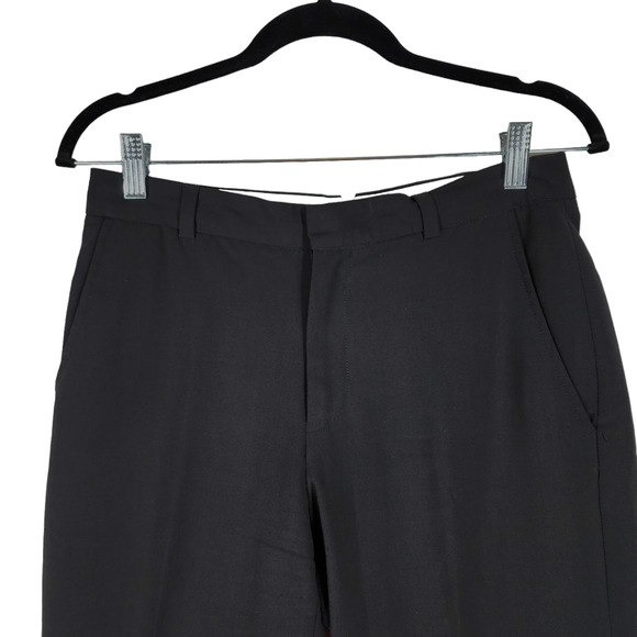 Banana Republic Trouser sz 6 Women Black Stretch Wool Lined 29x31 High Waist Y2K - Picture 3 of 11